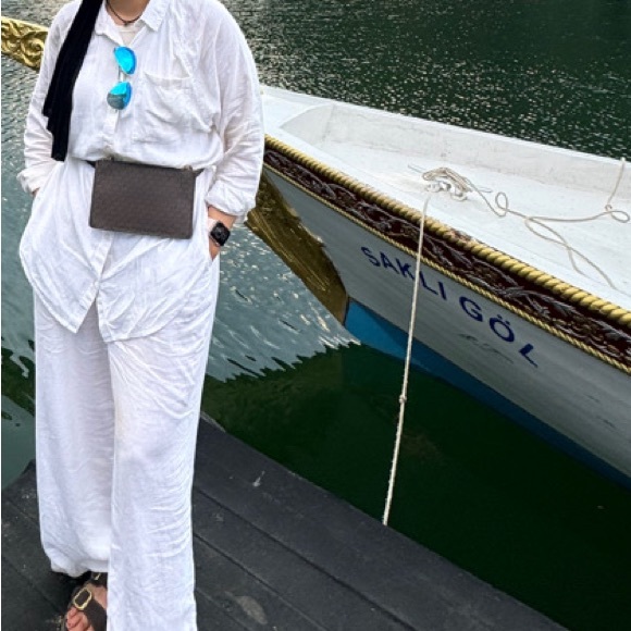 Aerie Linen Cute Set(blouse+pants) - Picture 2 of 7